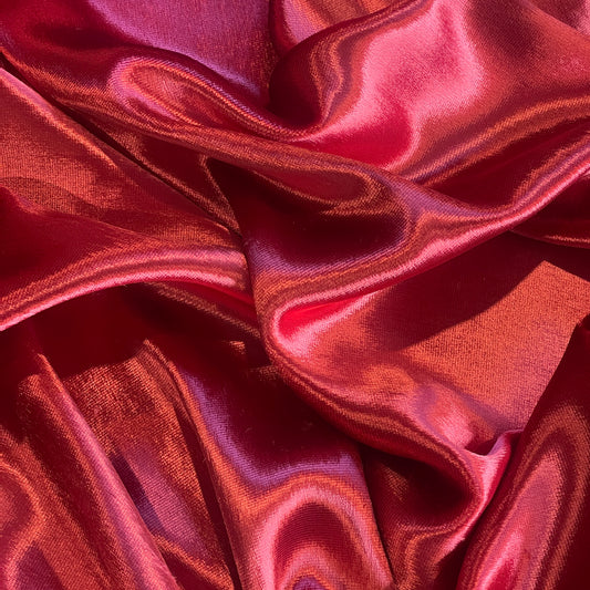 raspberry red silk velvet