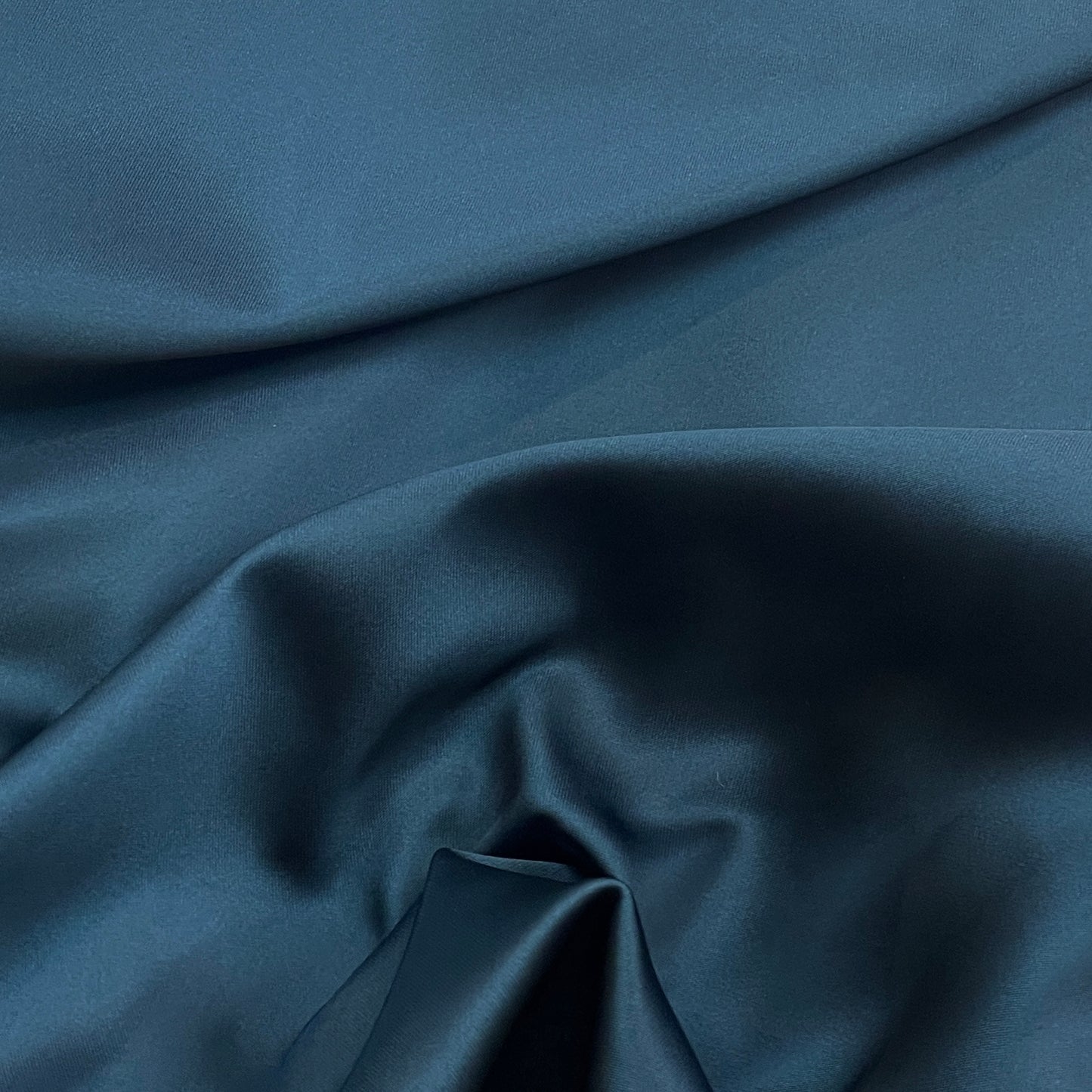 Deep teal stretch duchess satin