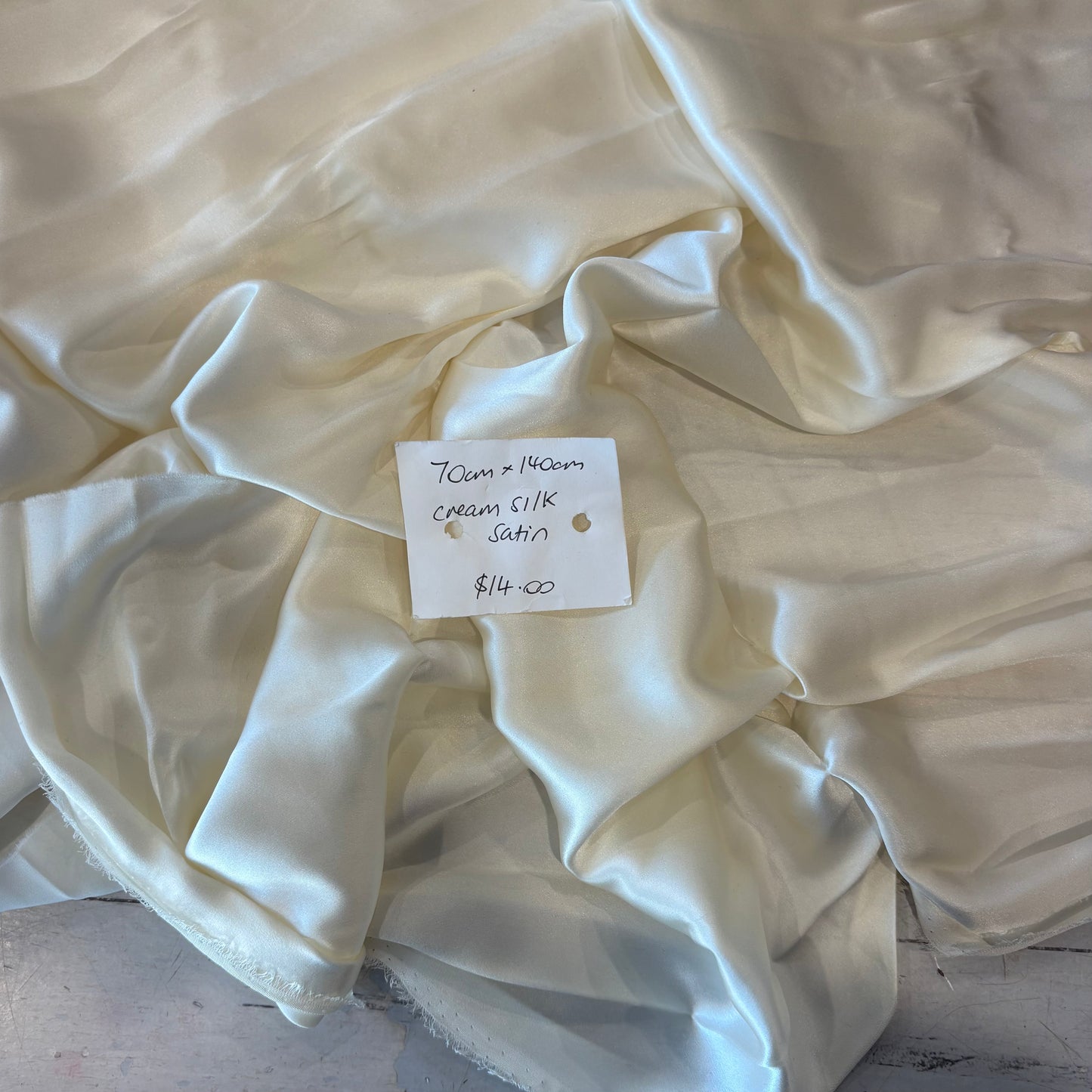 70cm Cream Silk Satin