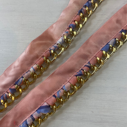 pink chain decorative edging trim pieces