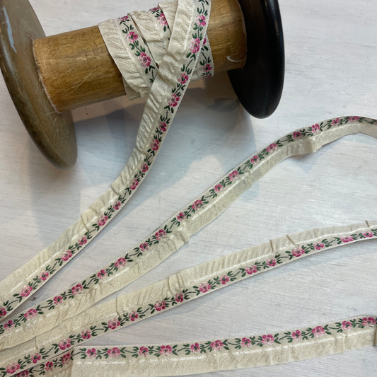 Violet French Embroidered Ribbon