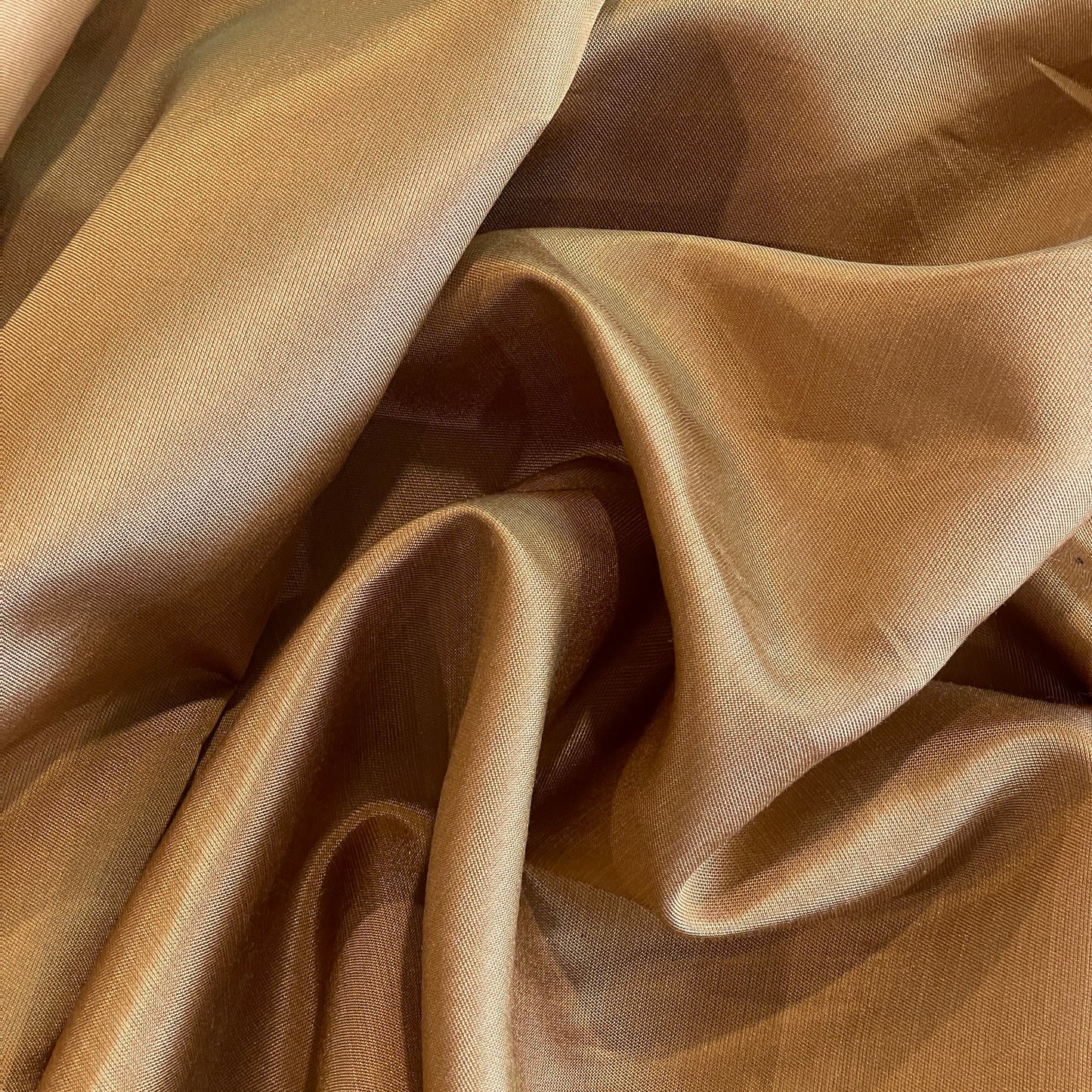 Antique brass satin weave silk