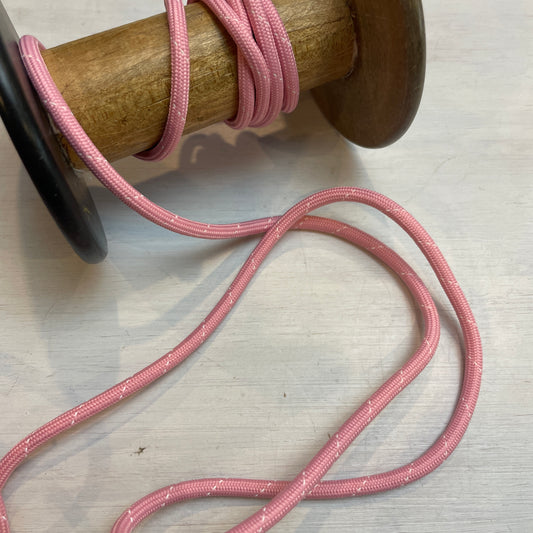 musk pink and white braided cord