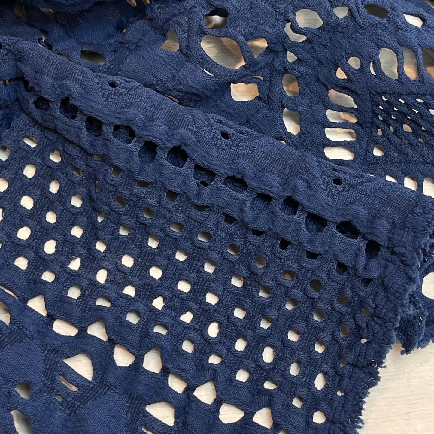 85cm Navy jacquard knit