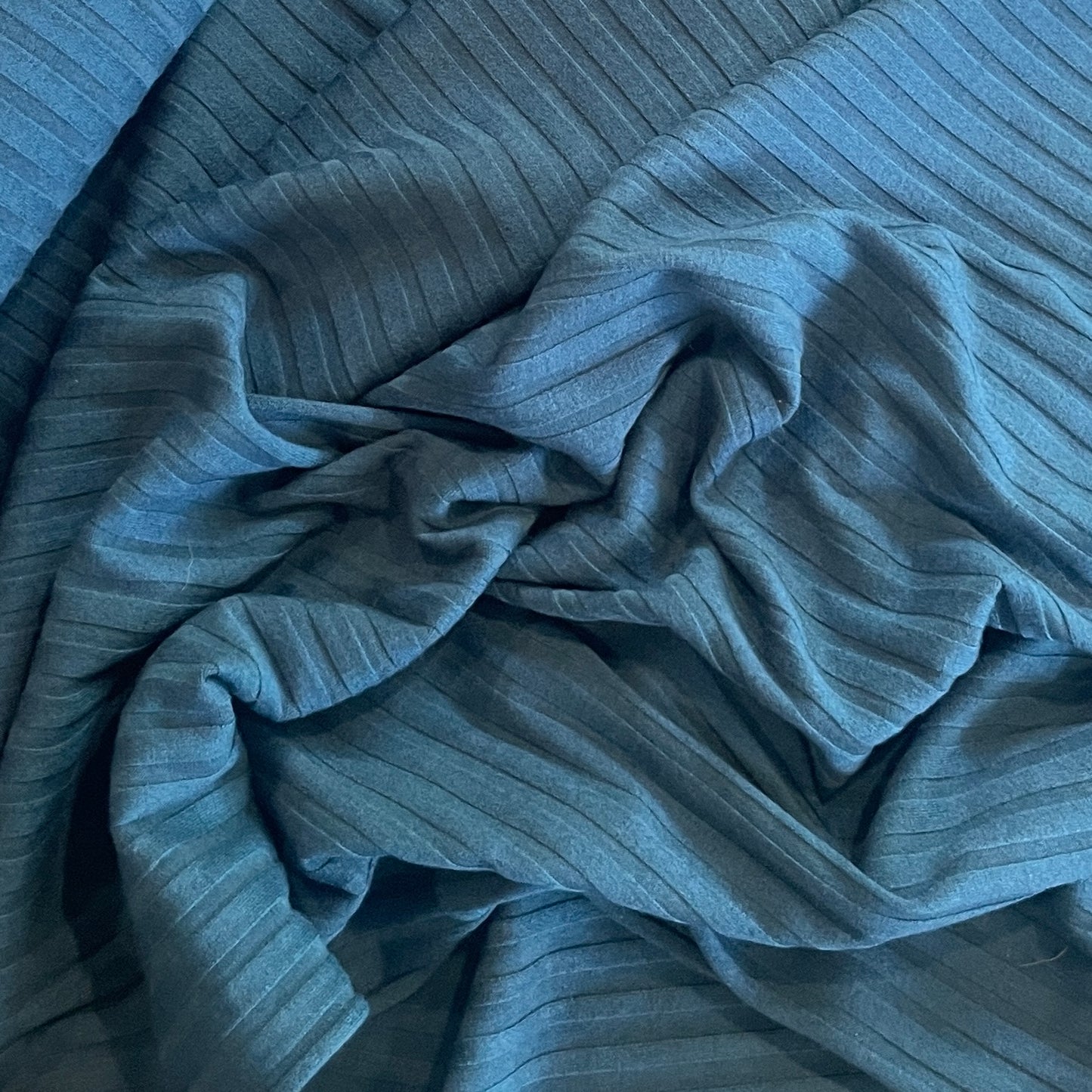Deep teal ribbed jersey