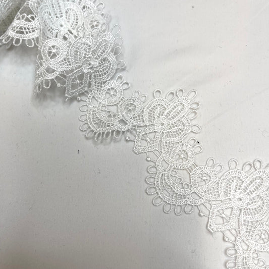 Venetian Romance White Edging Guipure Lace