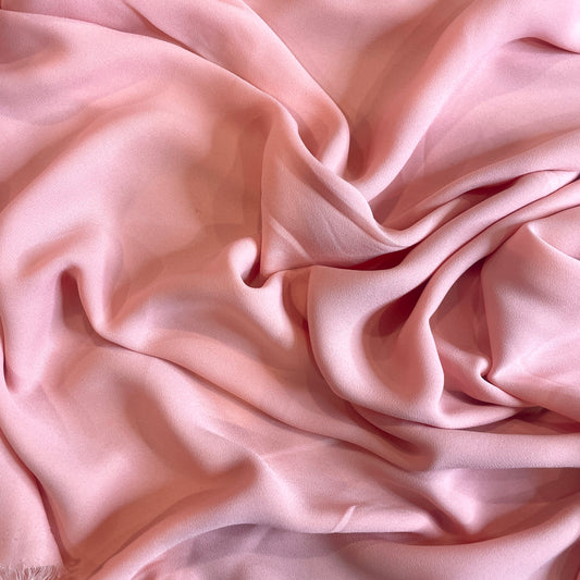 peach triple crepe georgette