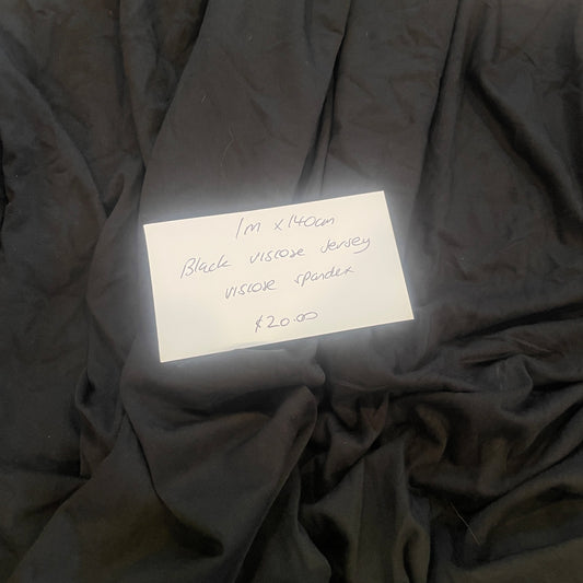 1m black viscose jersey