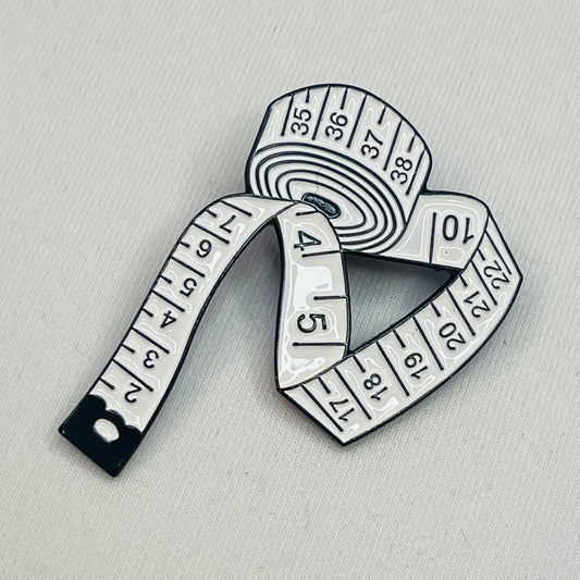 White Tape Measure Pin