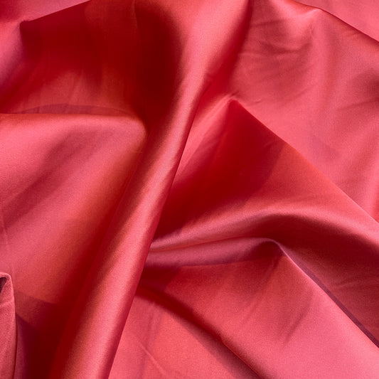Rose bonded double face satin