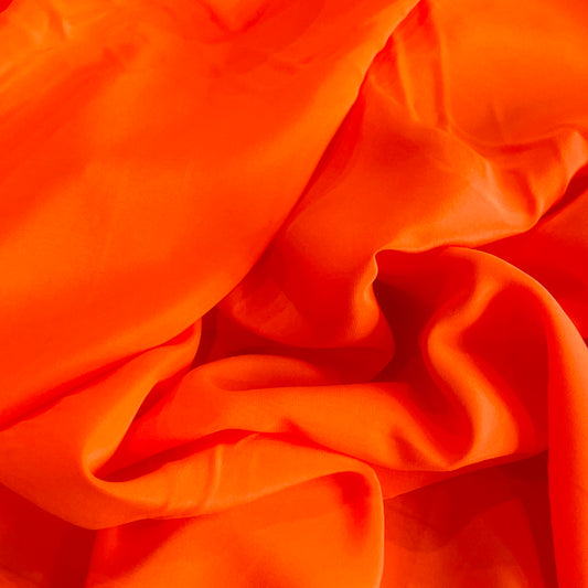 Vibrant orange silk crepe de chine