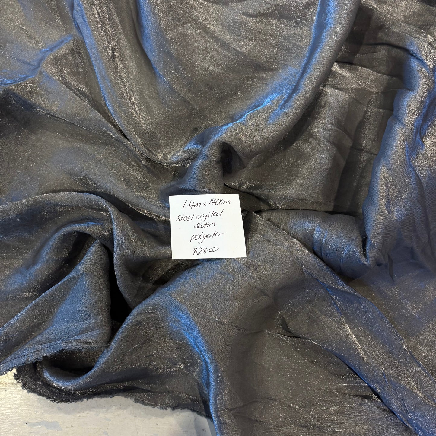 1.4m Steel Crystal Satin