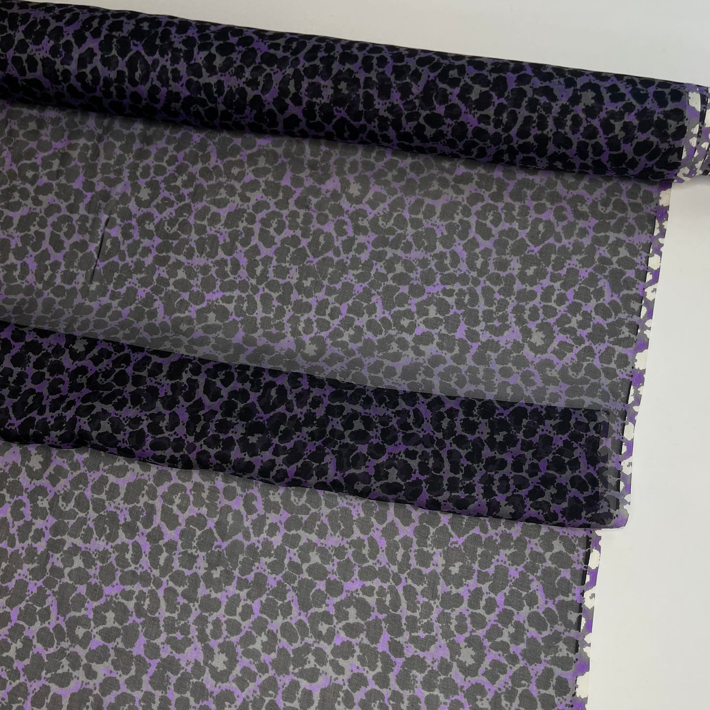 Purple Leopard Silk Chiffon