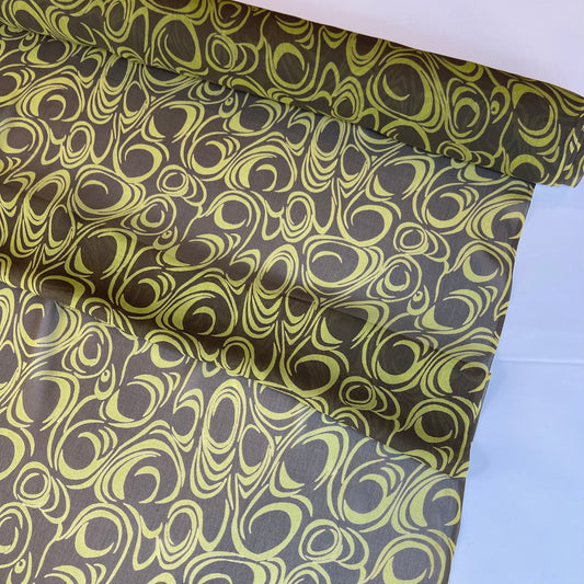 Wasabi Swirl Silk Georgette