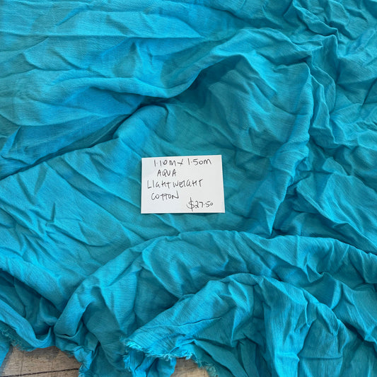 1.10m Aqua Lightweight Cotton
