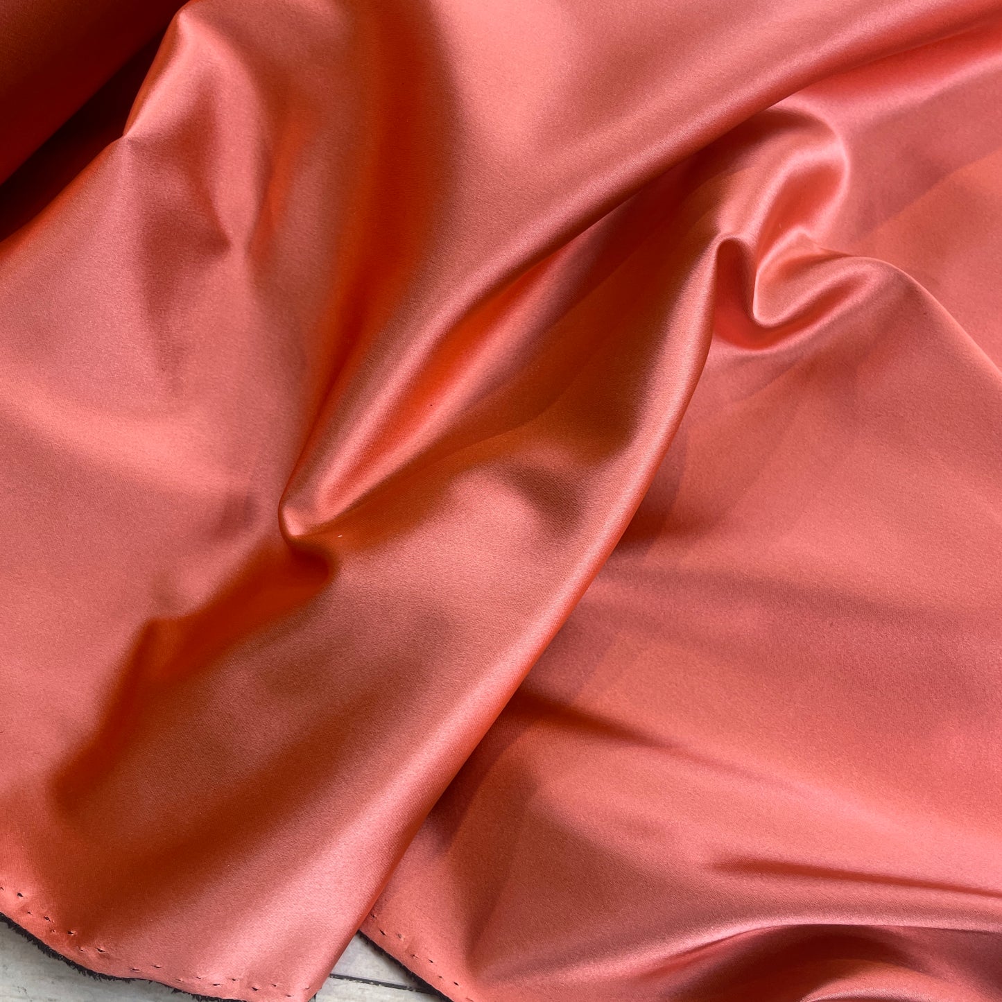 Candy apple stretch duchess satin