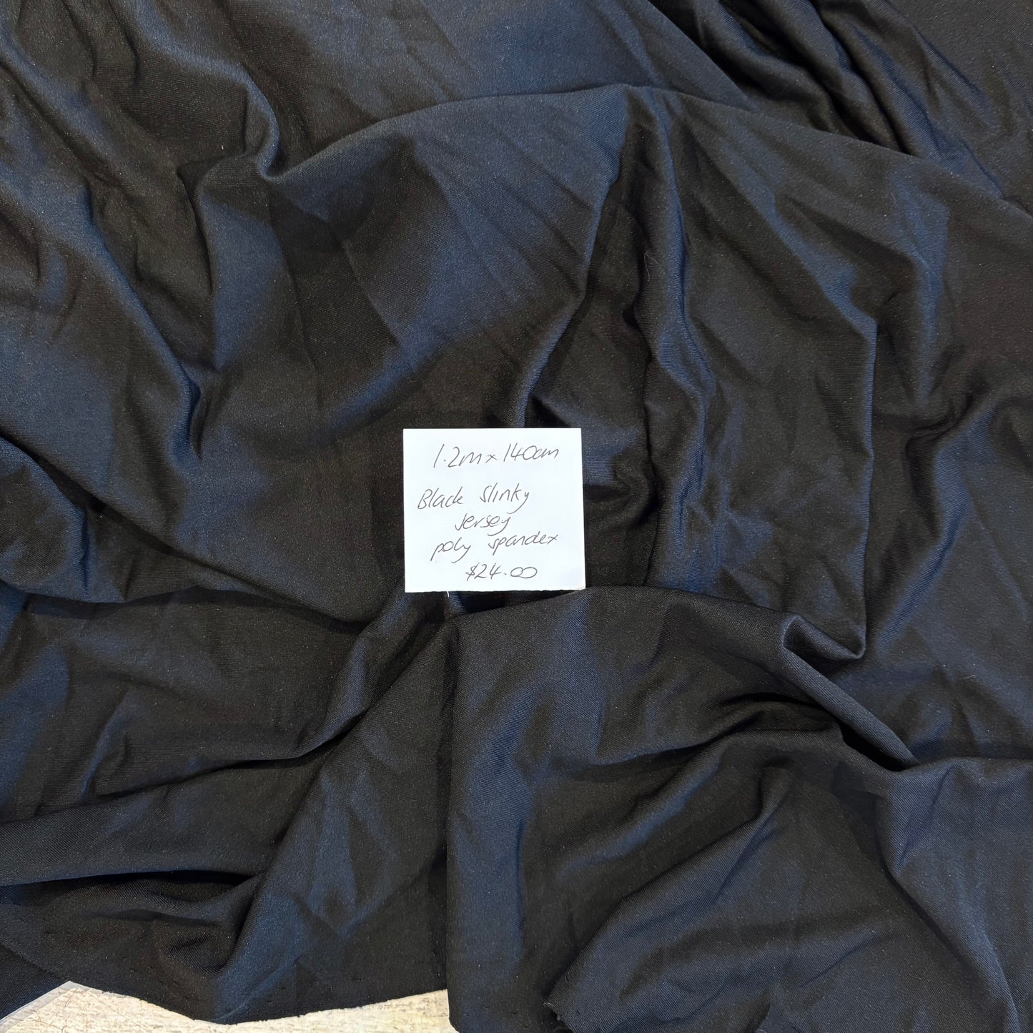 1.2m Black Slinky Jersey
