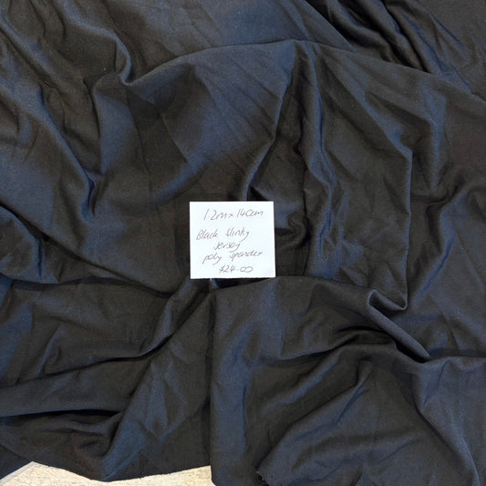 1.2m Black Slinky Jersey