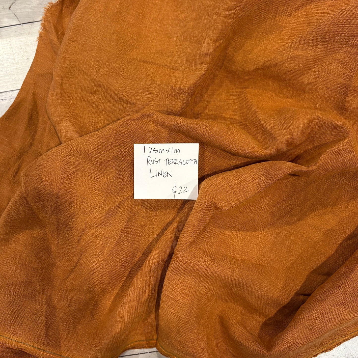 1.25m Rust Terracotta Linen