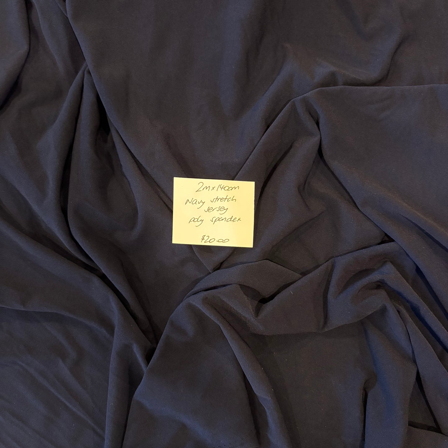 2m Navy Stretch Jersey