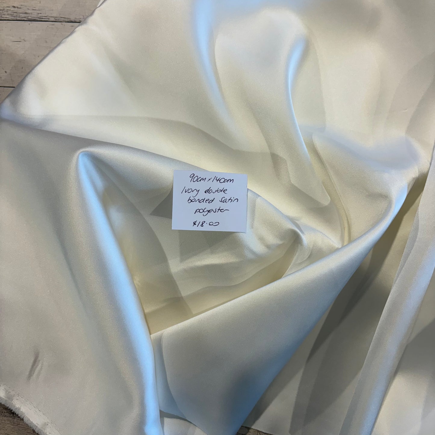 90cm Ivory Double Bonded Satin