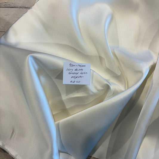 90cm Ivory Double Bonded Satin