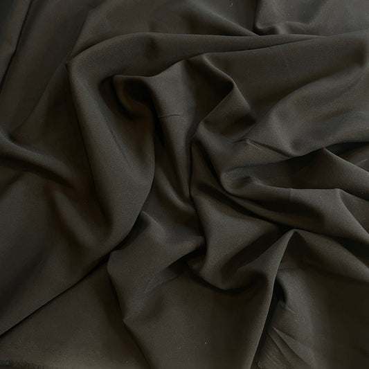 Black super stretch double georgette