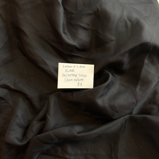 1.05m Black Polyester Twill