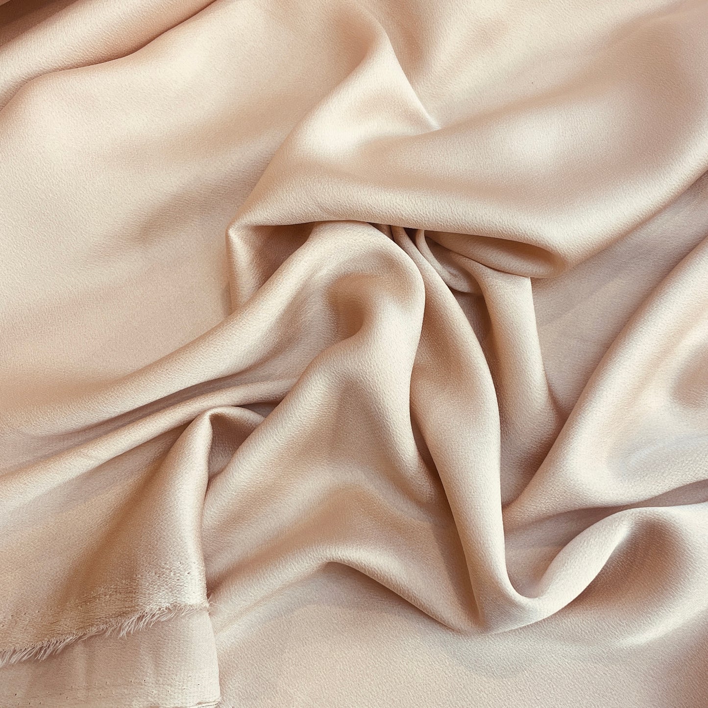 Elle champagne lightweight stretch satin