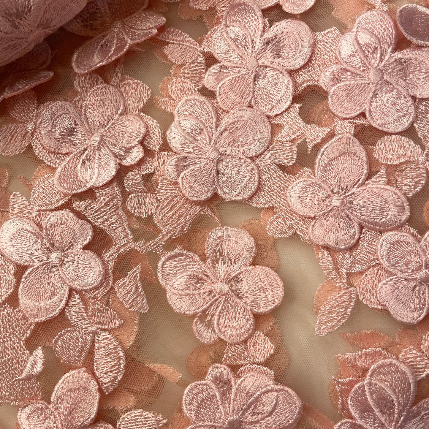 Peach poppy 3D flower mesh