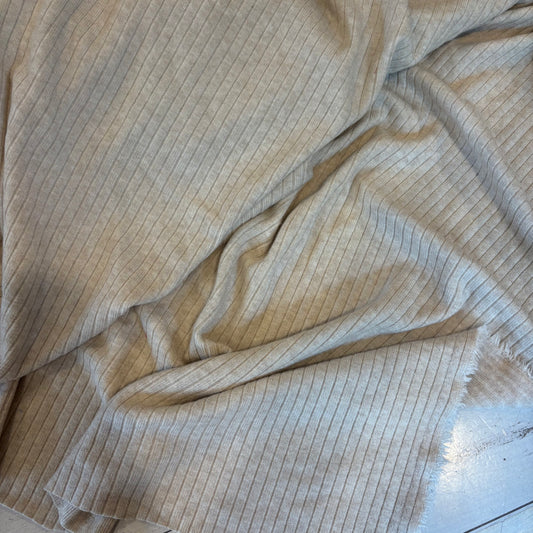 50cm Pale Dusty Bone Ribbed Jumper Knit