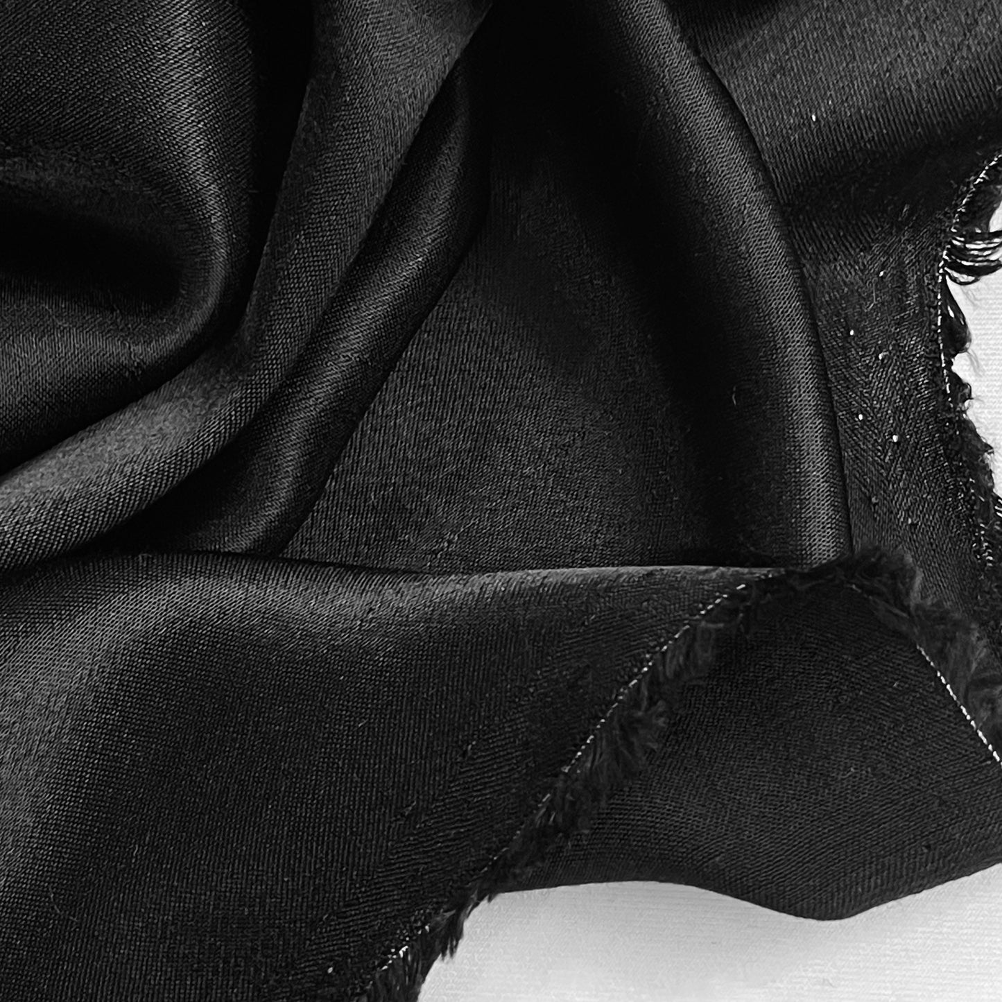 Harlow Black Luxe Drape Satin