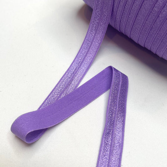 Hyacinth 15mm Satin Foldover Elastic