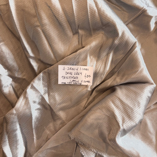4.25m Dove Grey Textured Satin