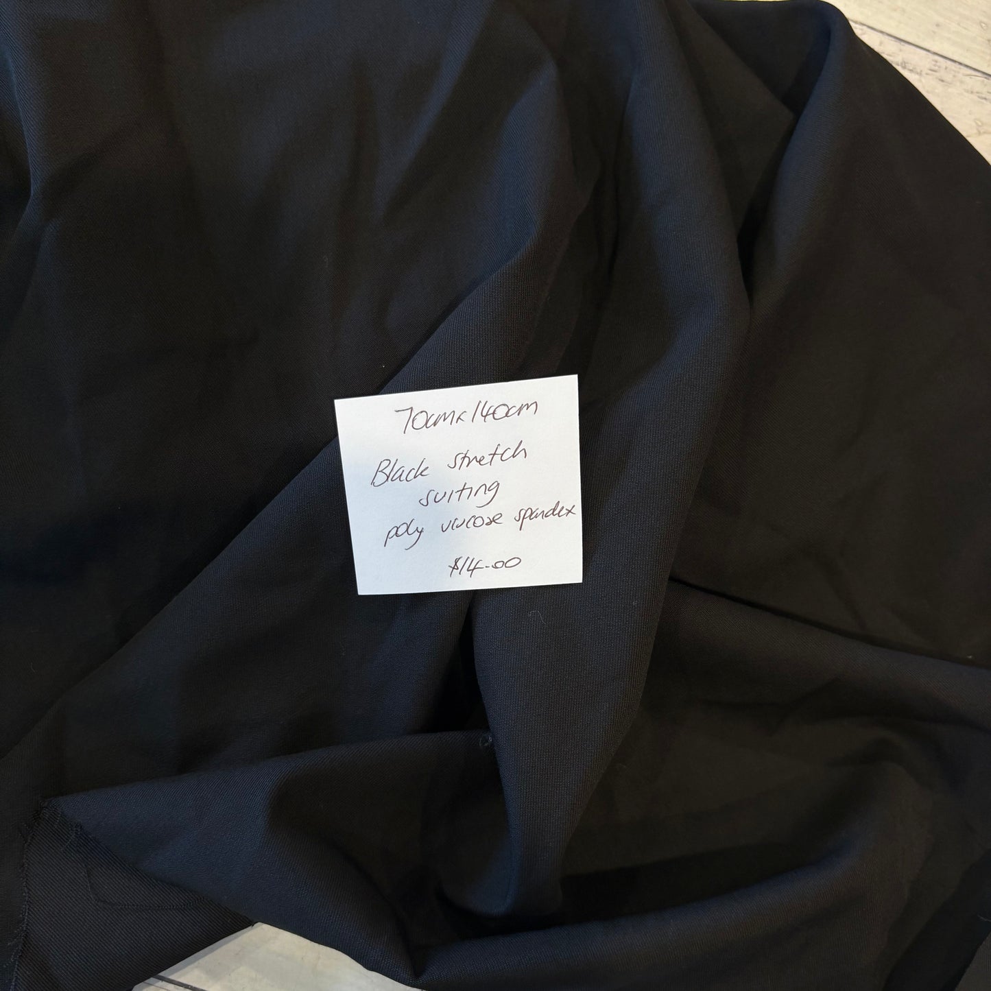 70cm Black Stretch Suiting