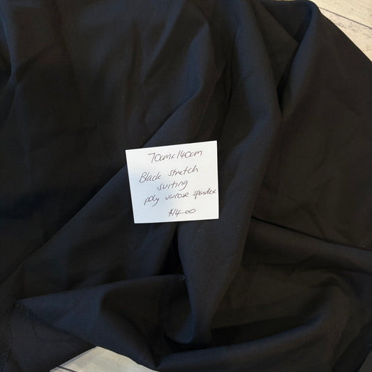 70cm Black Stretch Suiting