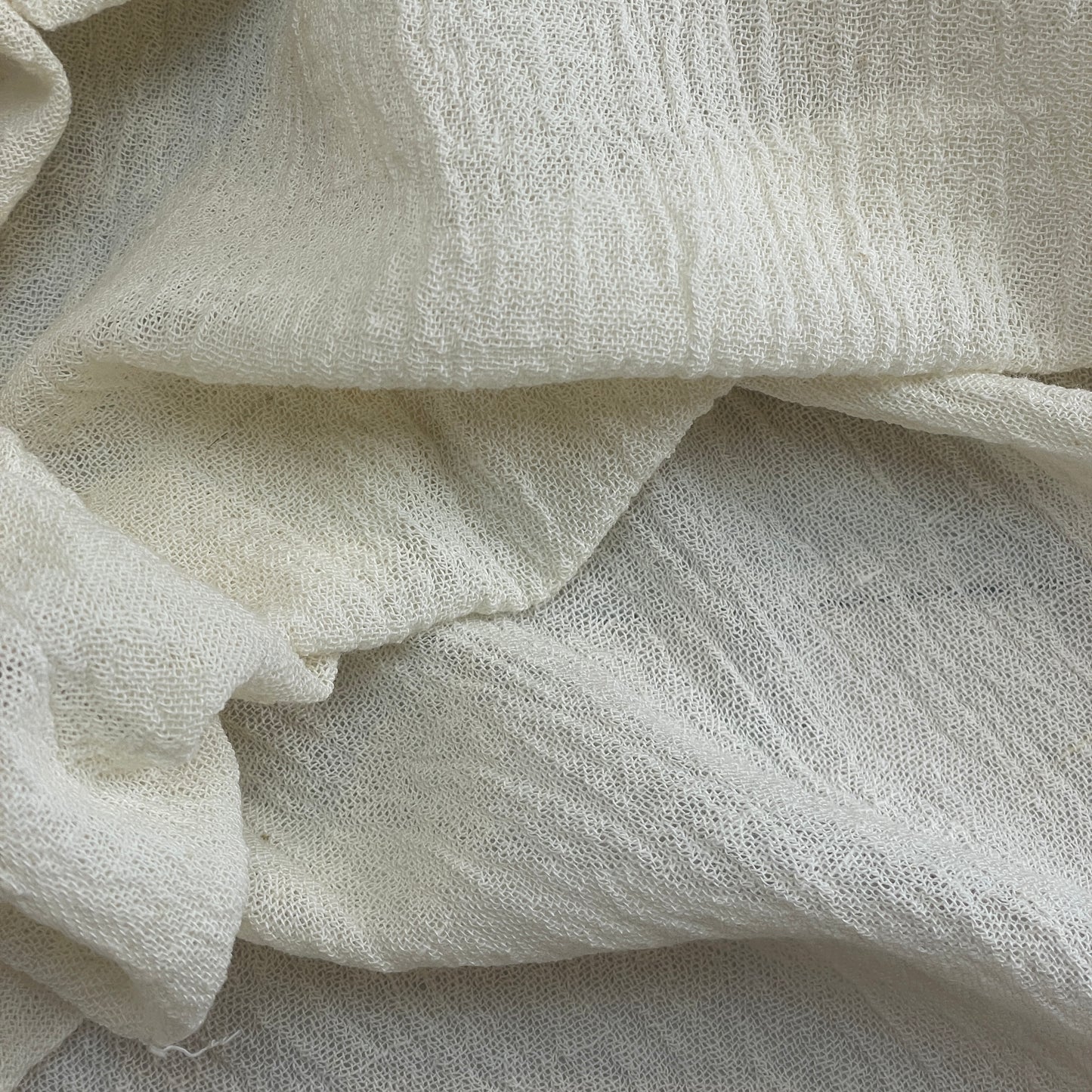 Cream crinkle cotton cheesecloth