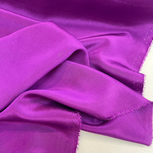 Violet purple Silk Crepe de Chine