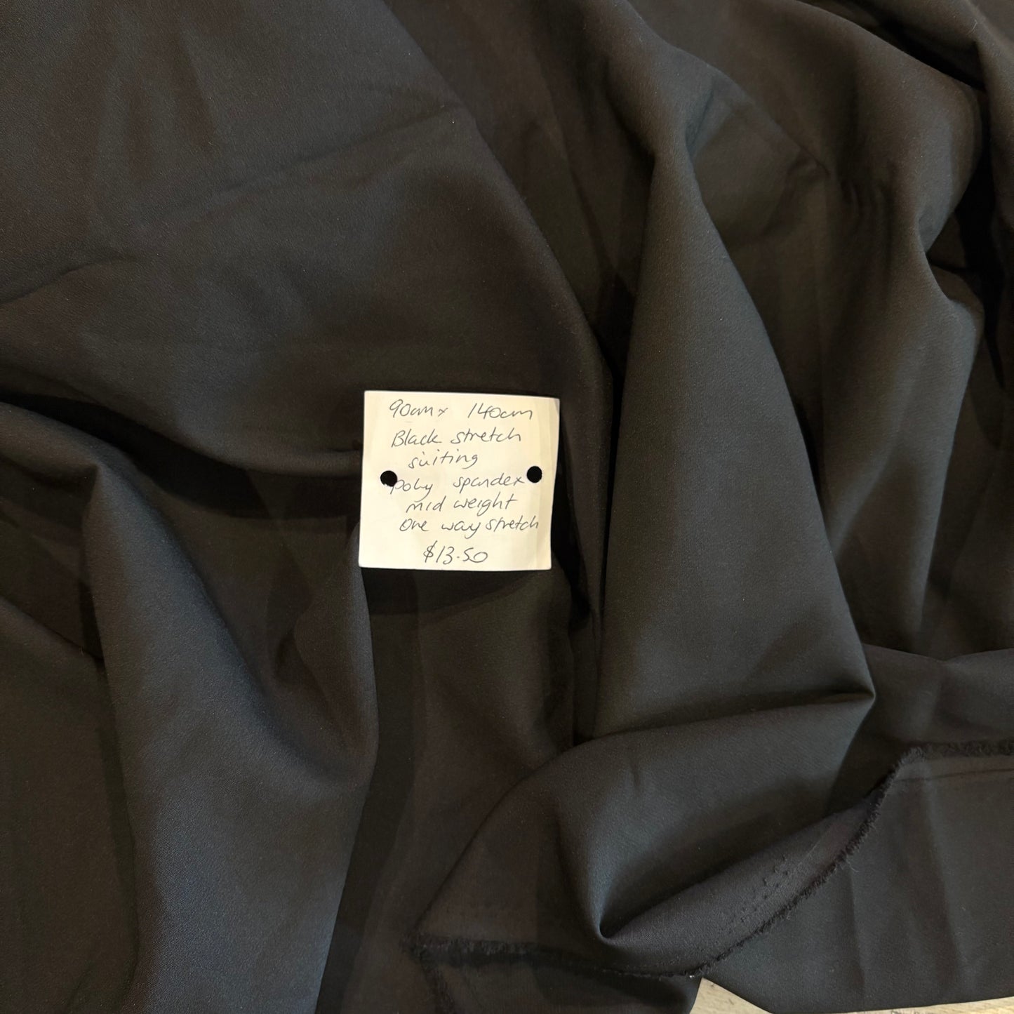 90cm Black Stretch Suiting