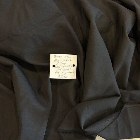 90cm Black Stretch Suiting