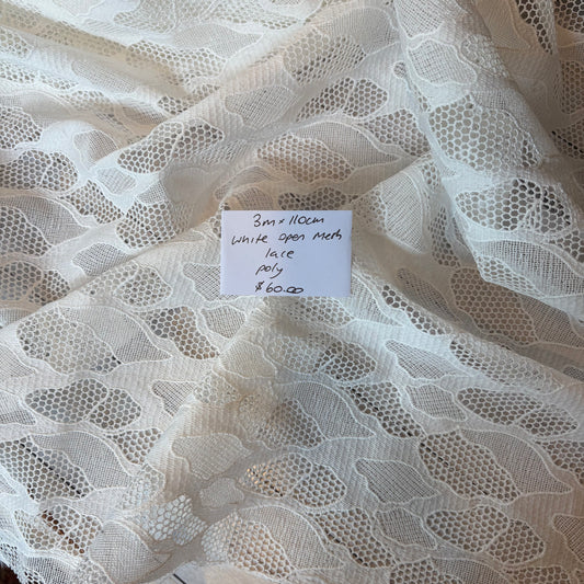 3m White Open Mesh Lace