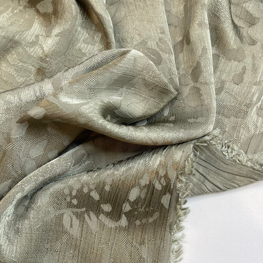 60cm Sage Jacquard Satin Viscose