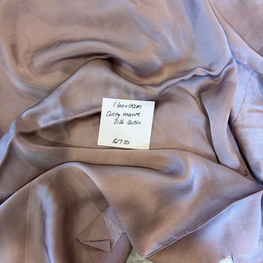 1.1m Dusty Mauve Silk Satin