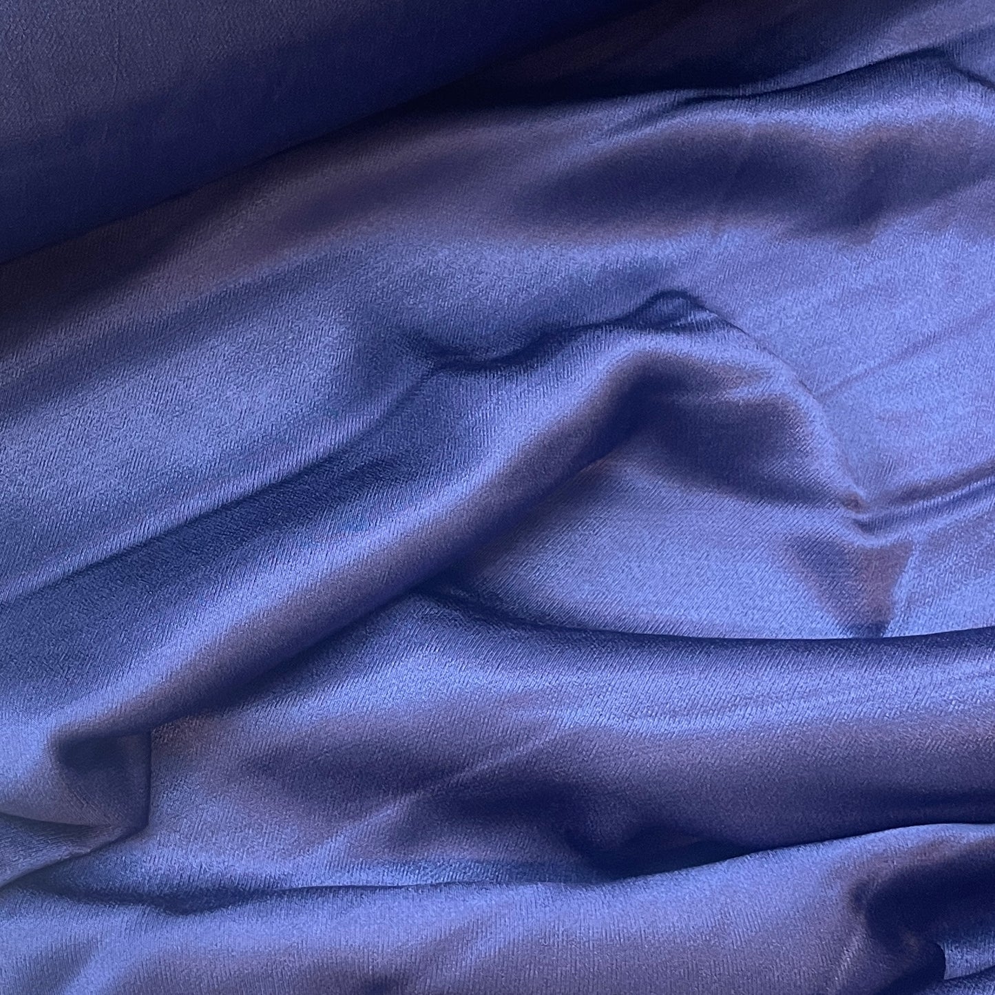 Midnight blue Luxury Drape Viscose Satin