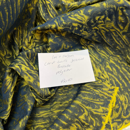 1mtr Citrus Swirl Jacquard Brocade