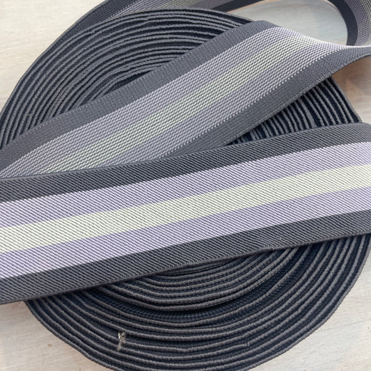 50mm lavender stripe Braided Elastic