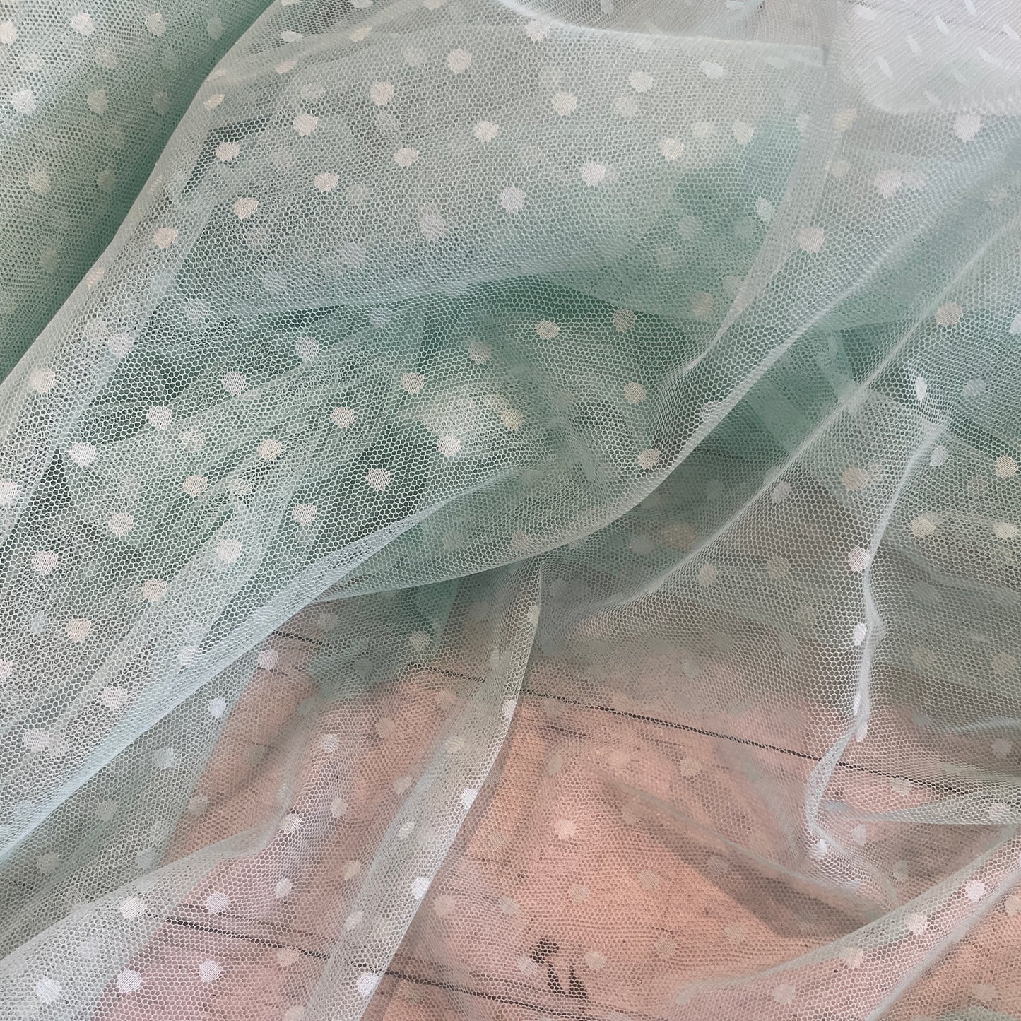 Mint hail Spotted Tulle