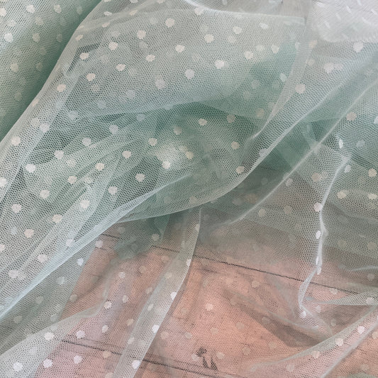 Mint hail Spotted Tulle