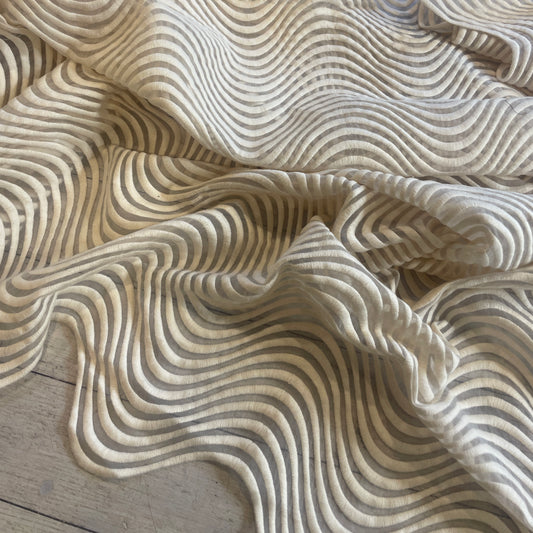 Bianca cream waves Guipure Lace cream