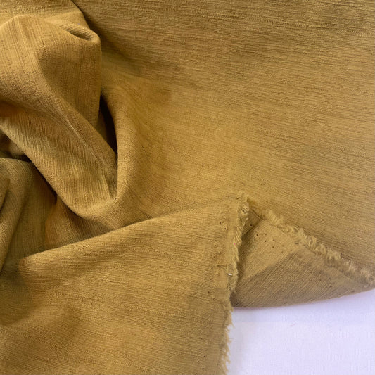 Muted Khaki Slub Linen Viscose